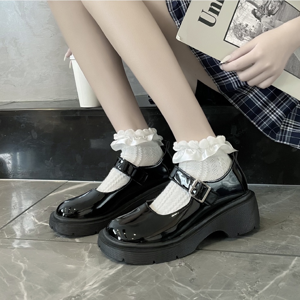 Giày Lolita đế cao Mary Jane style Ulzzang Hàn Quốc quai ngang 6cm
