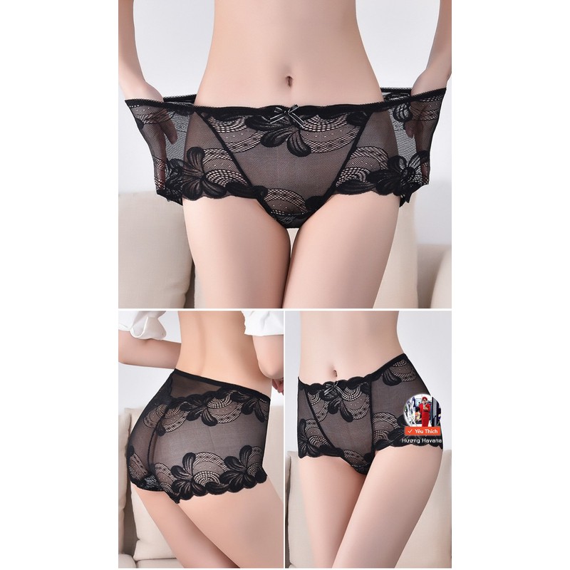 Quần lót nữ ren lưới cạp cao che bụng - bigsize - quần chip nữ mặc trong váy cao cấp FLQ64 | BigBuy360 - bigbuy360.vn