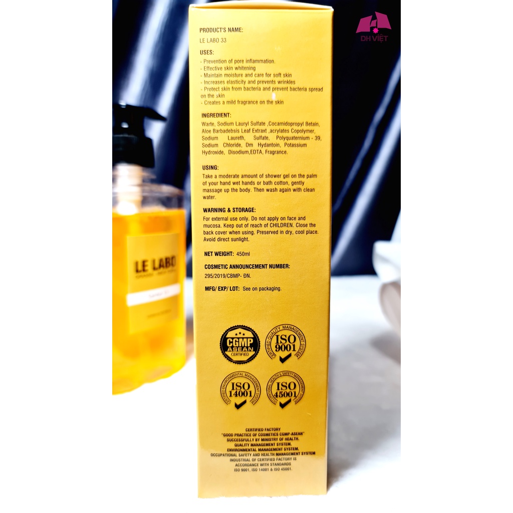 [Khai trương giảm giá] sữa tắm nước hoa dưỡng da Le Labo Santal 33 450ml | BigBuy360 - bigbuy360.vn