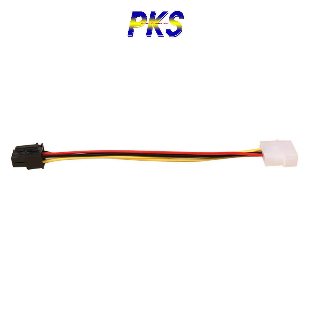 Dây Cáp Chuyển Đổi Nguồn Điện 17cm Cho Thẻ Video PC 4Pin Sang 6Pin PCI-Express PCIE