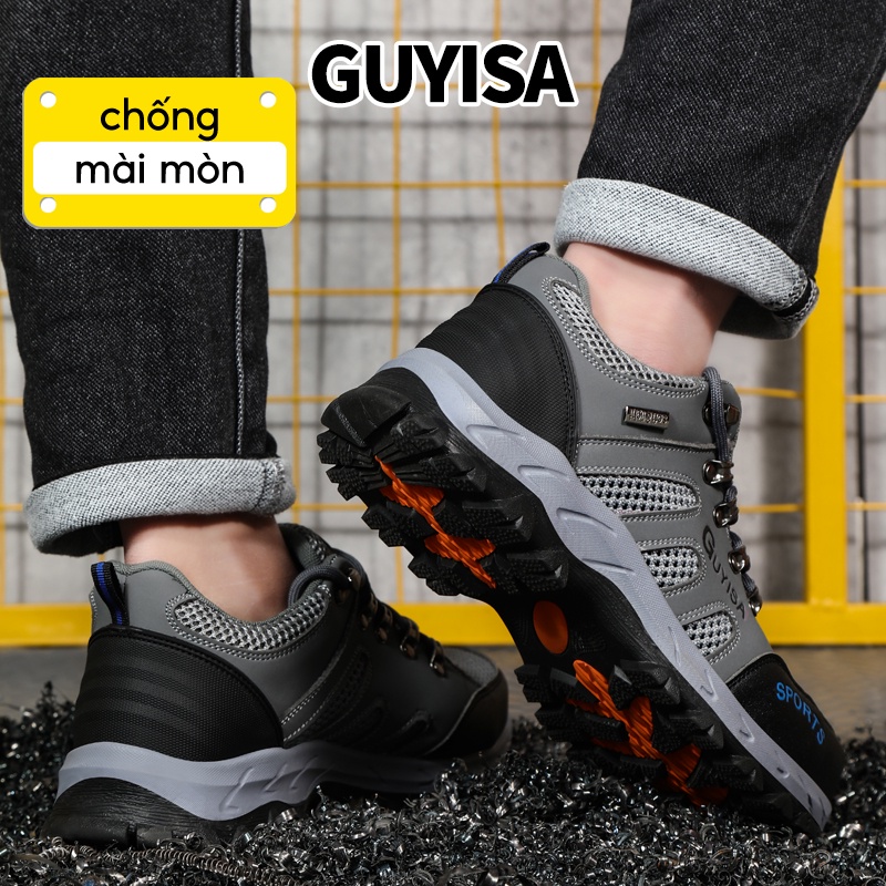 Giày bảo hộ lao động GUYISA mũi thép chống va chạm chống mòn thoải mái an toàn cho nam