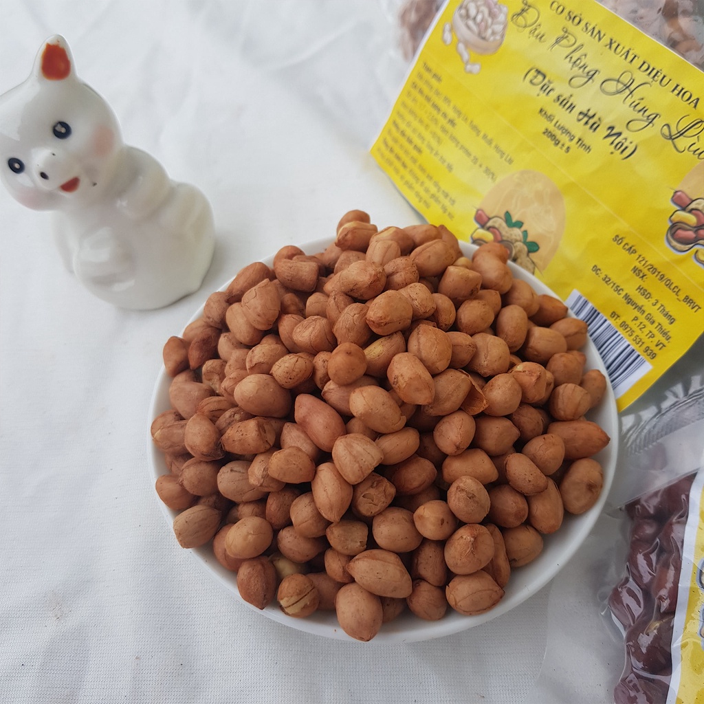 Đậu phộng đỏ, lạc rang húng lìu loại 1 thơm ngon 500g - Đặc sản, đồ ăn vặt ngon