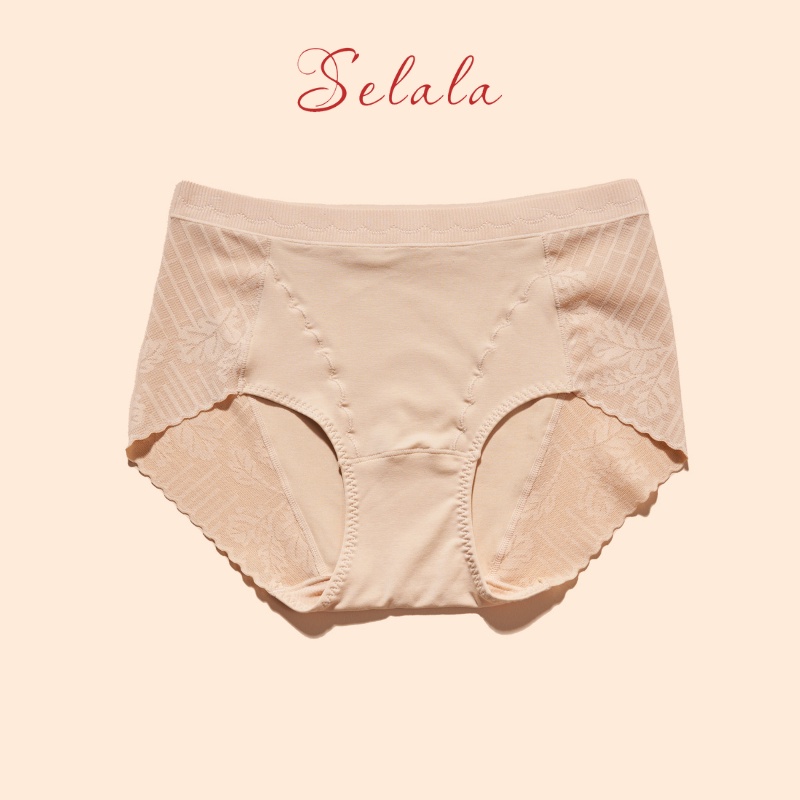 Quần Lót Cạp Cao Selala  Cotton Không Viền Mềm Mại Che Mỡ Bụng QC34