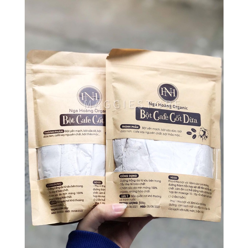 Bột Cafe cốt dừa Nga Hoàng làm sáng da, tẩy da chết