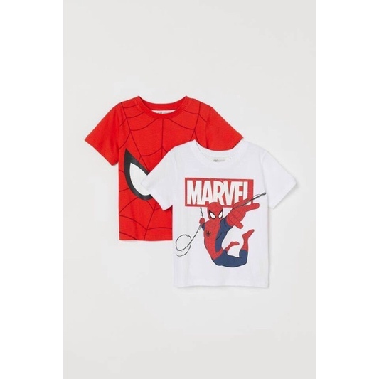 Áo phông cộc tay bé trai hoạ tiết siêu nhân spiderman chất cotton hàng xuất dư cực đẹp