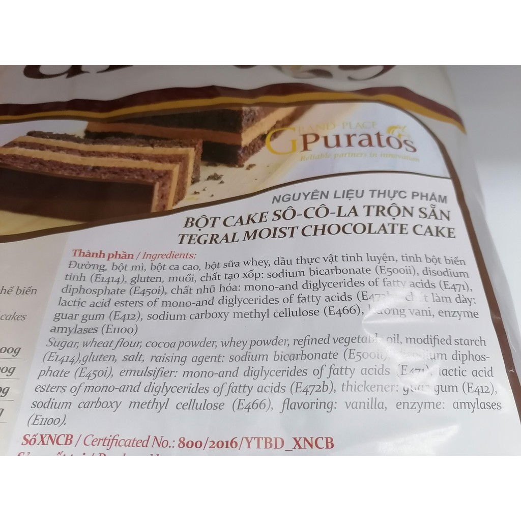 [5 Kg – Chocolate] Bột trộn sẵn làm bánh [VN] PURATOS Tegral Moist Chocolate Cake (prt-hk5)