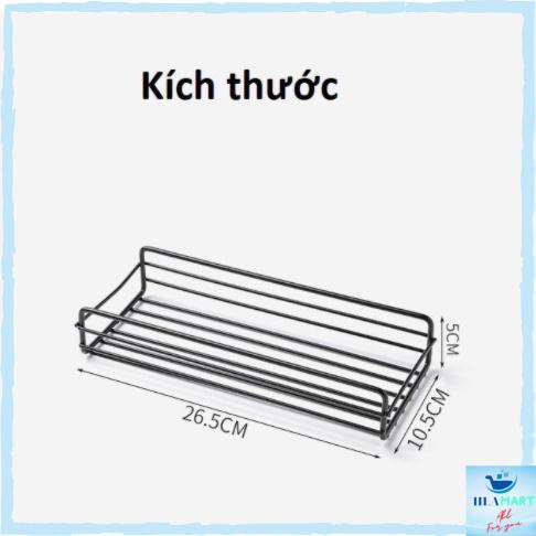 Kệ chữ nhật gắn tường để đồ nhà tắm, gia vị nhà bếp đa năng... kèm miếng dính siêu chắc