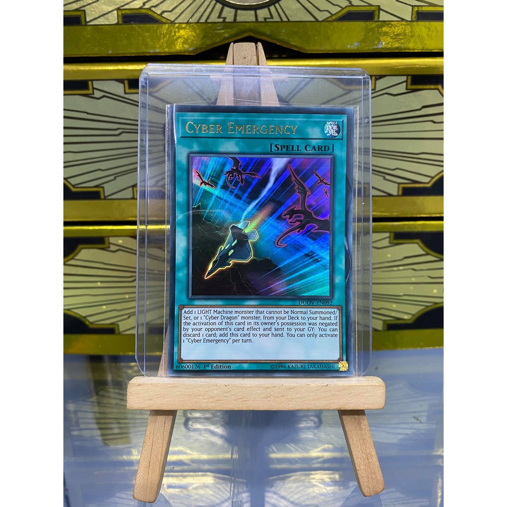 [ Dưa Hấu Yugioh ] Lá bài thẻ bài Cyber Emergency - Ultra Rare - Tặng bọc bài nhựa bảo quản