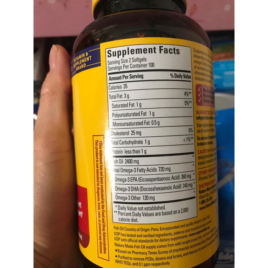 🌺[Date 1/2024] Fish oil 1200mg 200 viên Mỹ