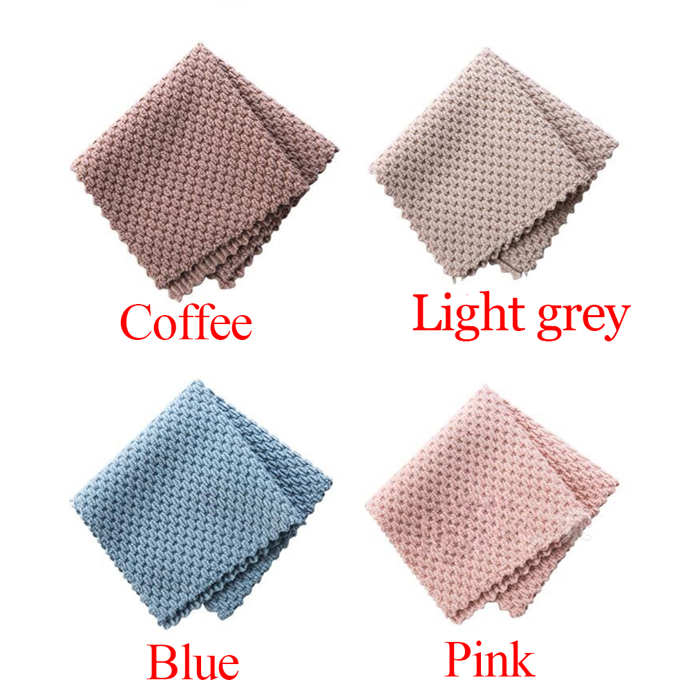 MICROFIBER Set 1 / 2 Khăn Lau Chén Dĩa Bằng Sợi Micro Tiện Dụng Cho Nhà Bếp