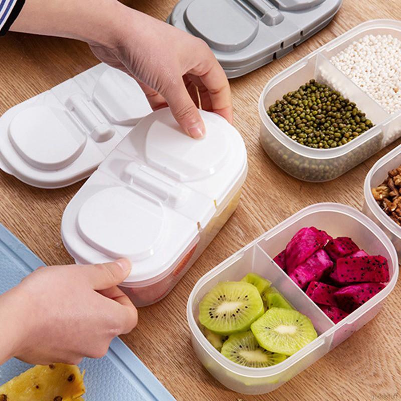 Hộp đựng thực phẩm trong suốt 2 ngăn dành cho nhà bếp