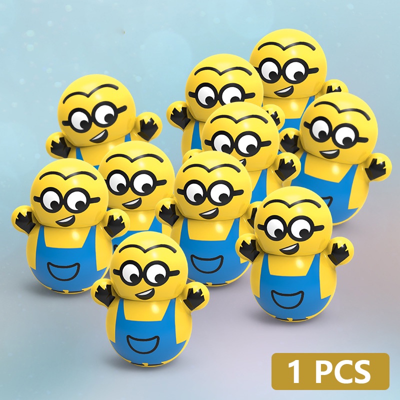 Mini Tumbler Doll Mini Pikachu / Minions Đồ chơi nhỏ cho trẻ em Bảng phụ kiện hàng đầu Bảng trang trí Tumbler