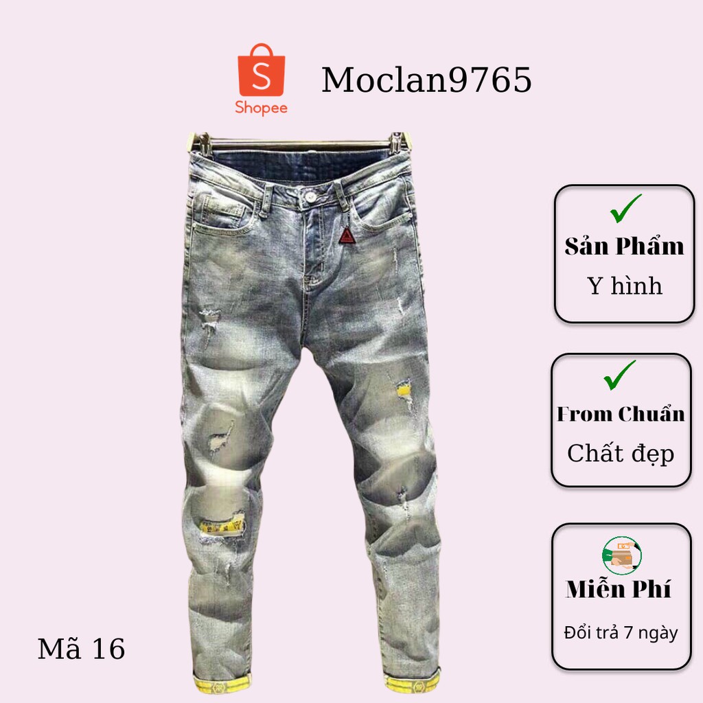 Quần jean nam cao cấp, chất liệu bò ( jean ) mềm mịn, from chuẩn, có nhiều mẫu đi kèm Moclan17