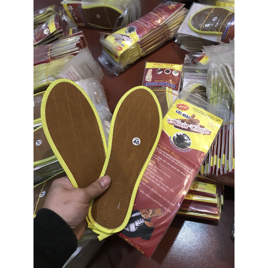 Lót Giày Quế, Lót Giầy Hương Quế Độn Đế Giày Khử Mùi Hôi Đủ Size TỪ 37-43