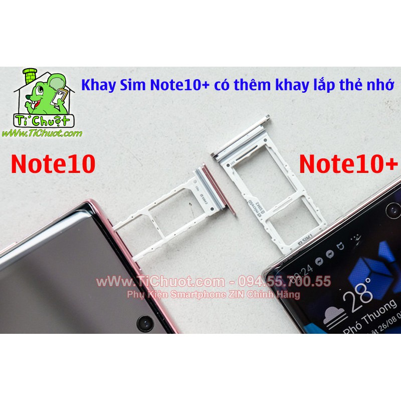 Khay sim Samsung Note 10 ZIN Chính Hãng 2 SIM