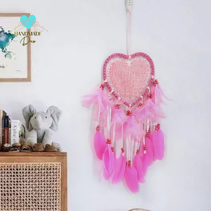 Dreamcatcher treo tường đính lông vũ