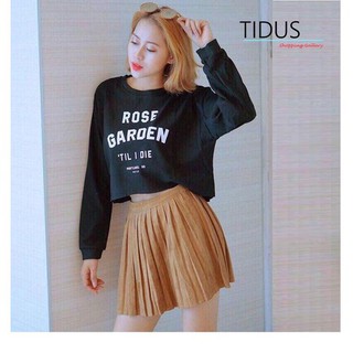 Áo thun nữ kiểu crop-top thời trang hàn quốc mới