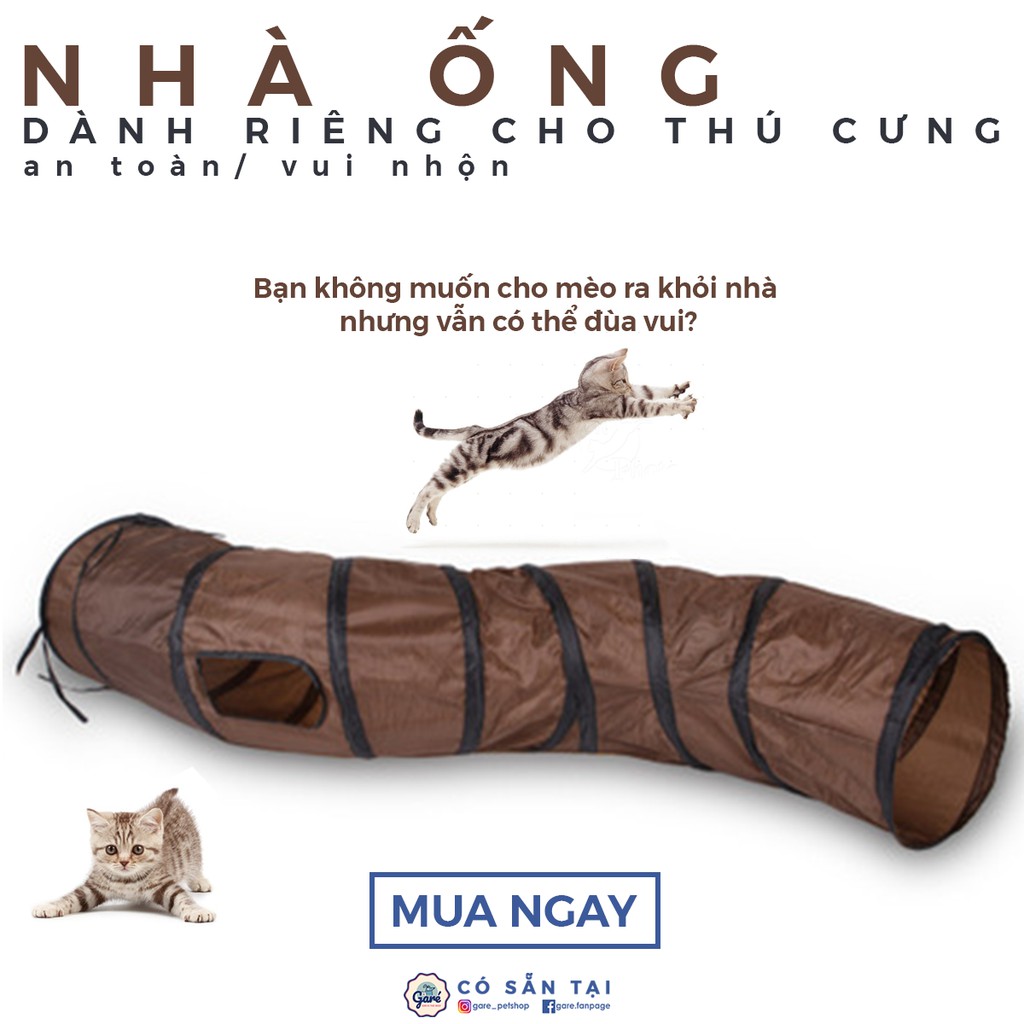 Nhà ống đồ chơi cho mèo