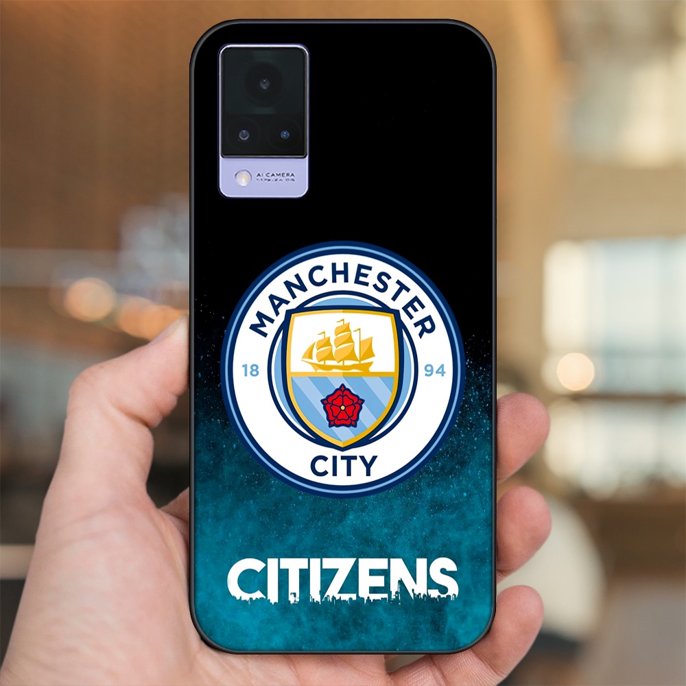 Ốp lưng Vivo V21 viền đen in hình Manchester City MC
