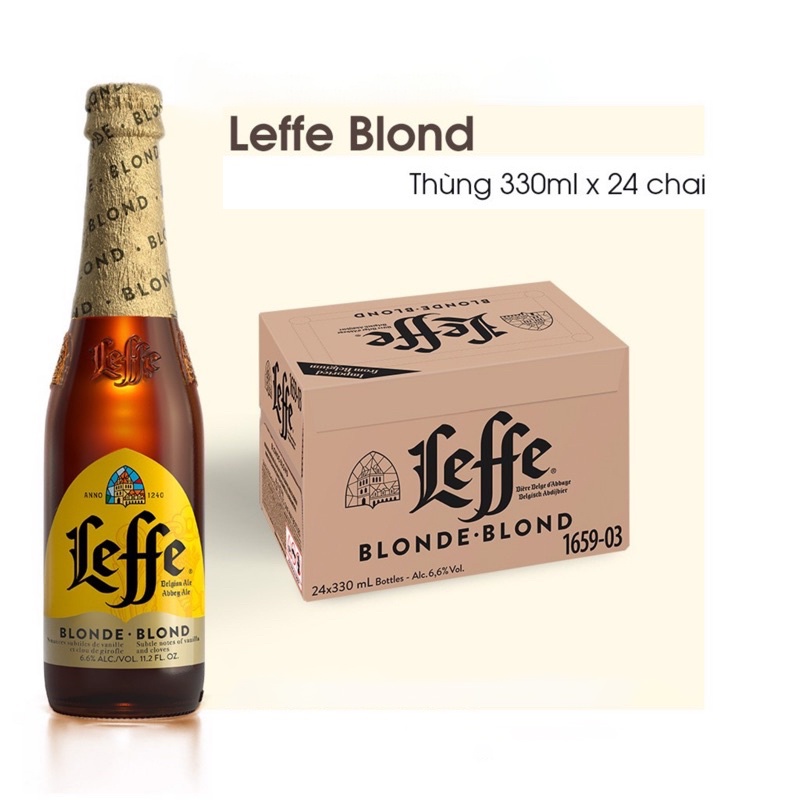 Thùng 24 Chai Bia Leffe Blonde