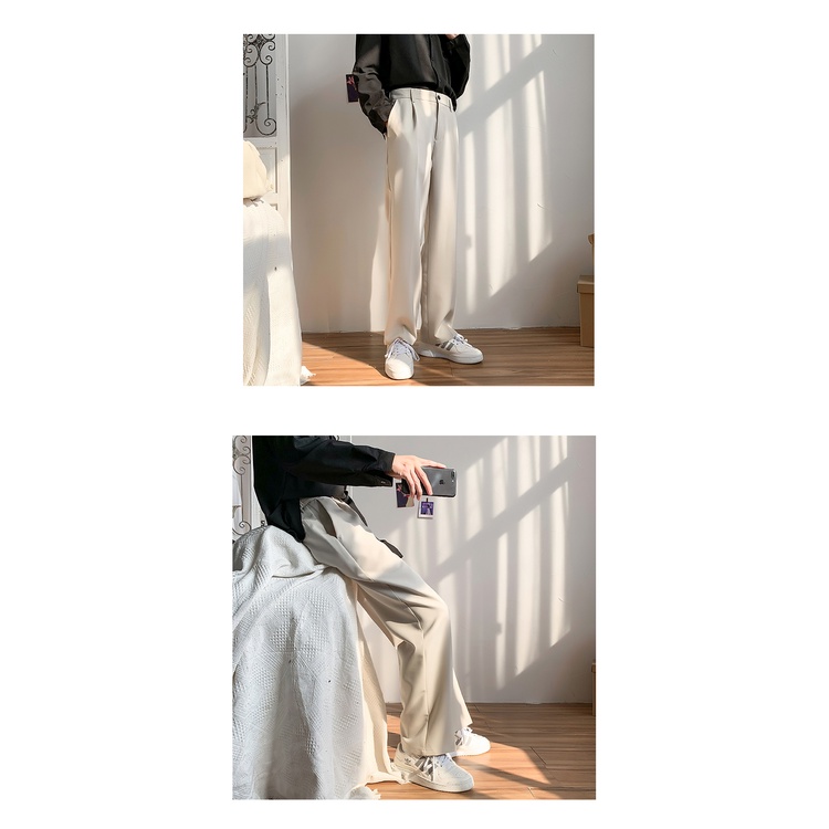 Quần Tây Ống Đứng Phong Cách Nhật Bản Thời Trang Cho Nam 3 Màu Size S-4XL