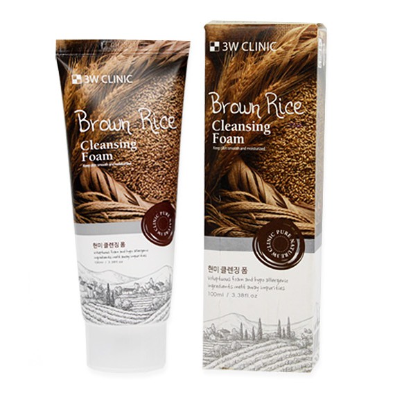 Sữa rửa mặt chiết xuất từ gạo NEW 3w Clinic Brown foam cleansing 100ml | BigBuy360 - bigbuy360.vn