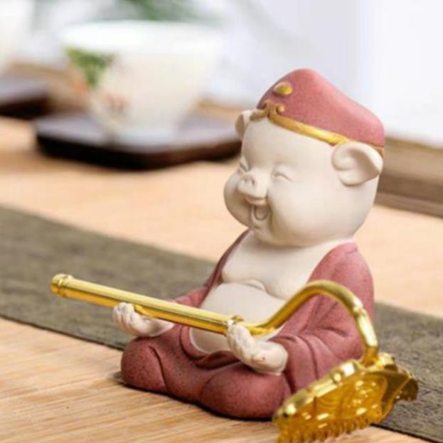 TƯỢNG GỐM CHƯ BÁT GIỚI + BỒ CÀO- TƯỢNG HEO GỐM TRẮNG- TƯỢNG ĐẸP