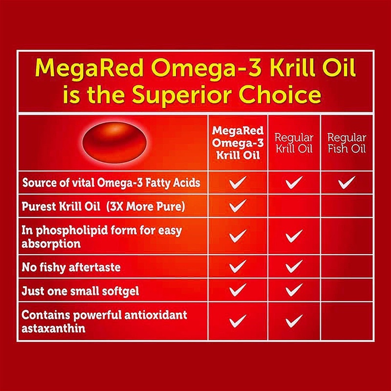 Dầu nhuyễn thể, dầu tôm Schiff MegaRed Superior Omega-3 Krill-Oil của Mỹ