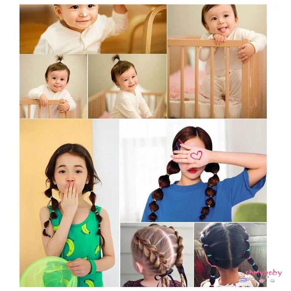 1000 cái Một lần Màu Dây Cao Su Nhỏ Cho Phụ Nữ Cô Gái Dây Thắt Tóc Đàn Hồi