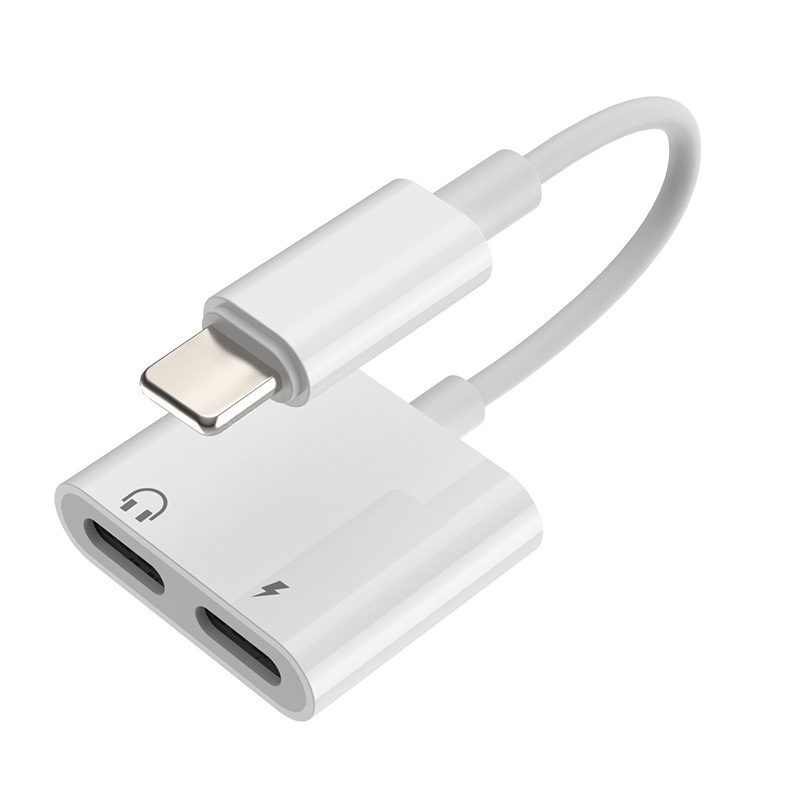 Dây Cáp Sạc Chuyển Đổi Âm Thanh Lightning Sang 3.5mm 2 Trong 1 Cho Điện Thoại Di Động