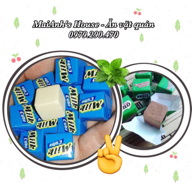 Combo 10 viên Rainbow Cube các vị Milo và Cheese siêu hot hit
