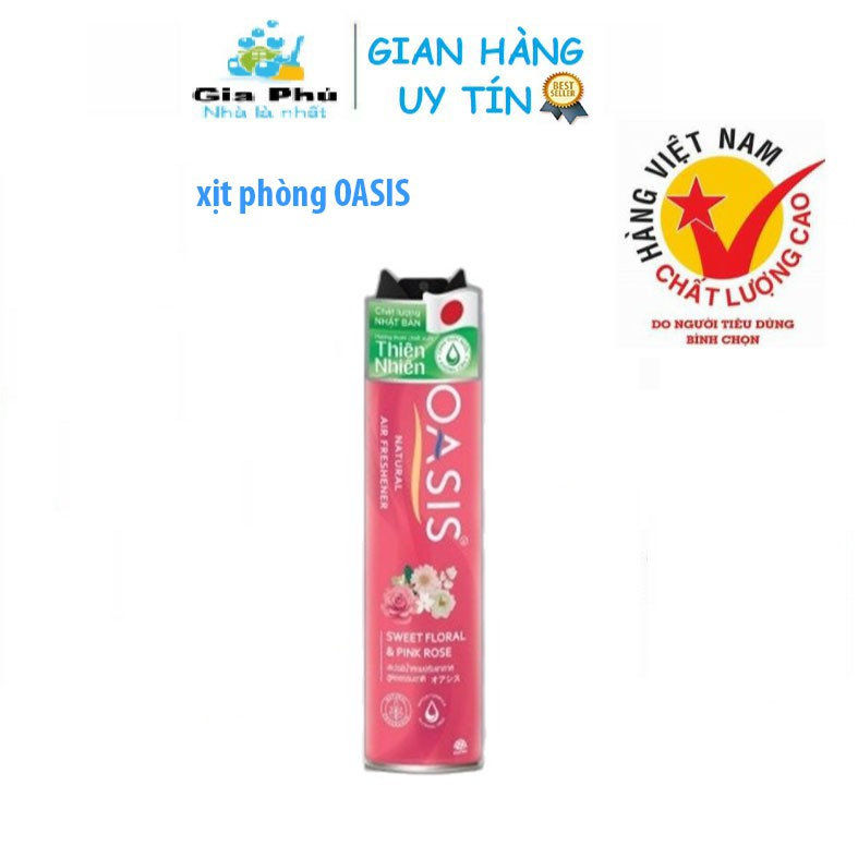 Xịt Phòng OASIS Thái Lan 320ml (hương thơm chiết xuất thiên nhiên) mùi ngẫu nhiên