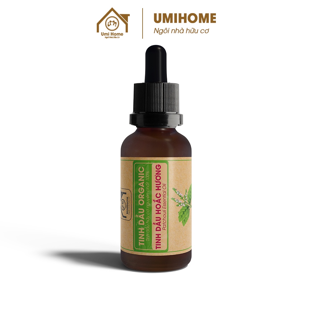 Tinh dầu thơm phòng Hoắc Hương hữu cơ UMIHOME nguyên chất 10ml