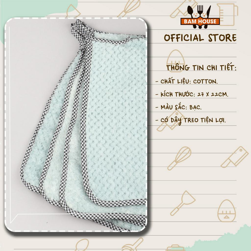 Khăn lau chén  chất liệu cotton may viền 4 cạnh cao cấp KLB01