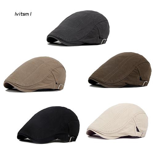 Mũ Beret Màu Trơn Bằng Cotton Cổ Điển Cho Nam