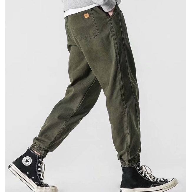 Quần dài dáng rộng phong cách Hàn Quốc thời trang xuân thu mới cho nam và nữ size M-5XL