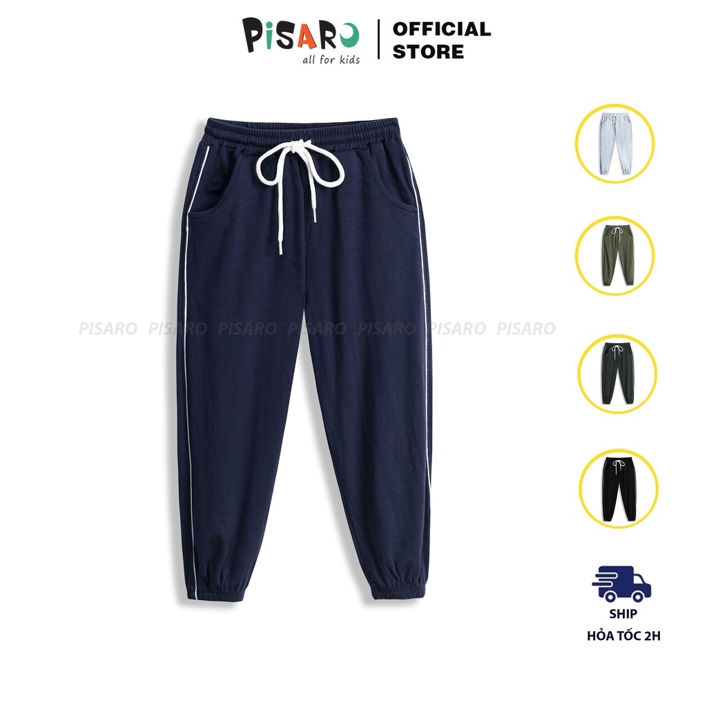 Quần dài Pisaro chất liệu Cotton cho bé trai bé gái thoải mái vận động