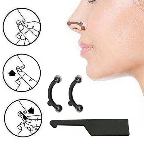 1 Bộ Kẹp Nâng Mũi 3 Kích Cỡ Không Đau J08