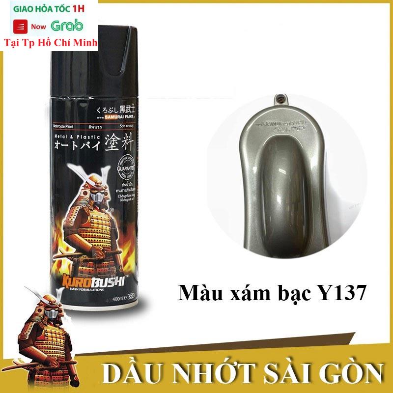 Sơn Xịt Samurai Màu Xám Bạc Lốc Máy S.C Silver Grey Uy Tín