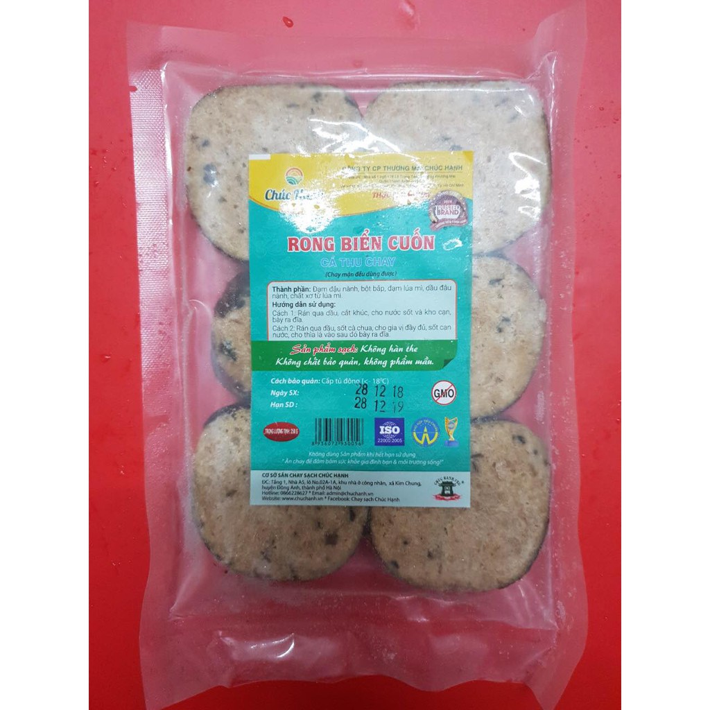 Rong biển cuốn (Cá thu chay), Chay Chúc Hạnh, Thực Phẩm Chay Dinh Dưỡng, Thuần Chay Healthy, Đồ Ăn Chay