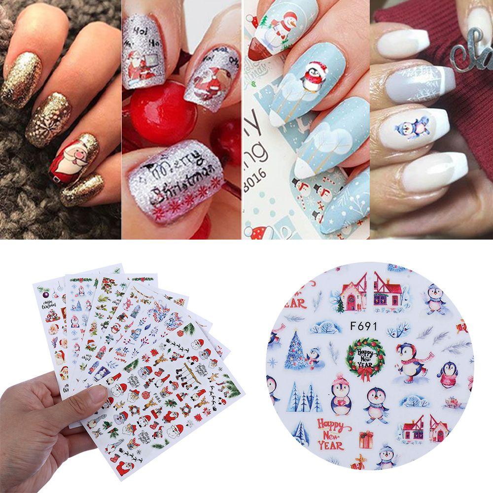 Miếng Dán Móng Tay Hình Chim Cánh Cụt / Người Tuyết /