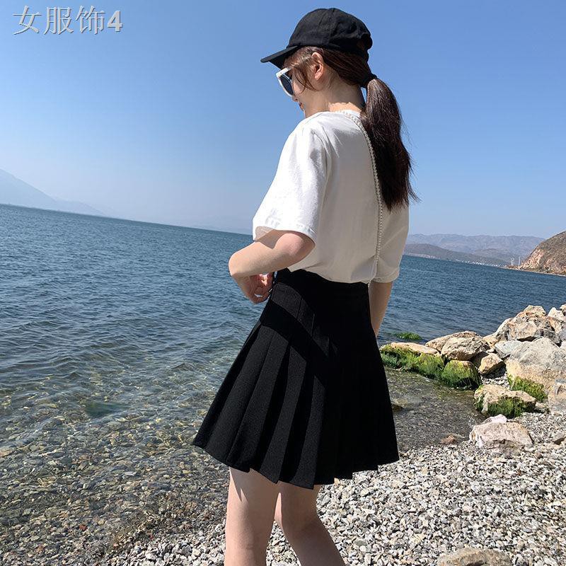 Váy xếp ly màu đen mới mùa hè nữ sinh viên jk phiên bản hàn quốc là ngắn lưng cao eo nửa dài phong cách đại h | BigBuy360 - bigbuy360.vn