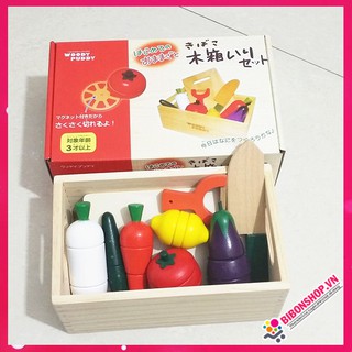 Đồ Chơi Hộp Cắt Ghép Hoa Quả Bằng Gỗ Hàng Xuất Nhật Cho Bé
