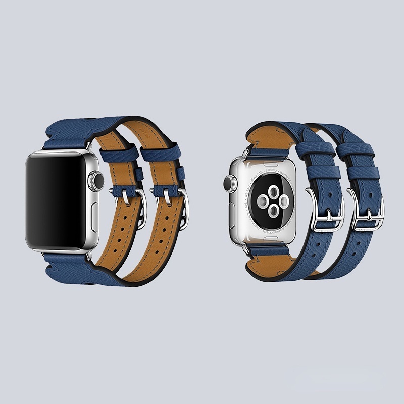 Dây Đeo Bằng Da Cao Cấp Cho Đồng Hồ Apple Watch Series SE 7 6 5 4 3 2 1 38mm 40mm 41mm 42mm 44mm 45mm