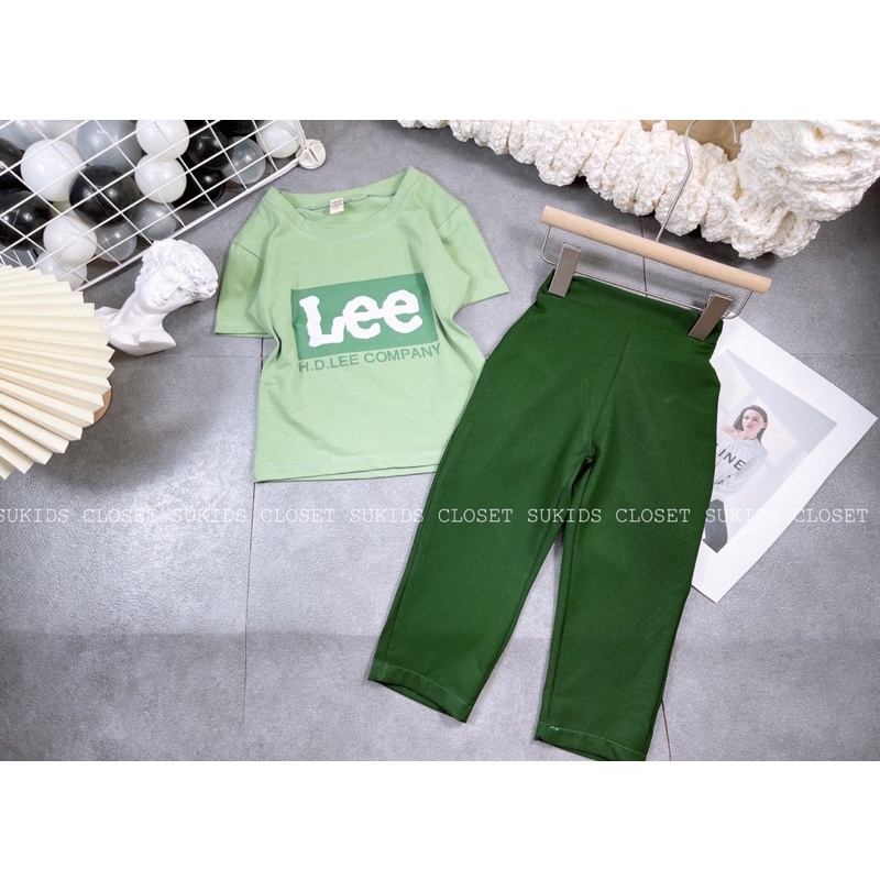 Set bộ Lee kèm mũ cho bé gái 15- 35kg