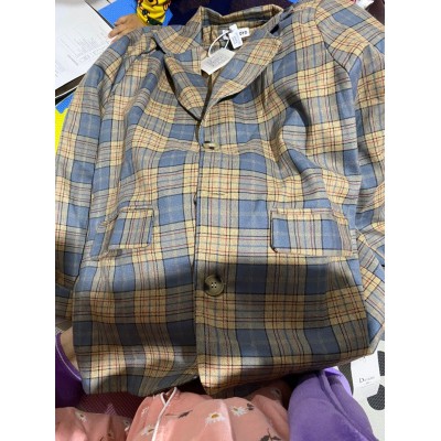 (Hàng Đẹp)Ảnh thật 4 hình cuối-2W357.Áo blazer xuân thu kẻ basic phong cách Hàn Quốc | BigBuy360 - bigbuy360.vn