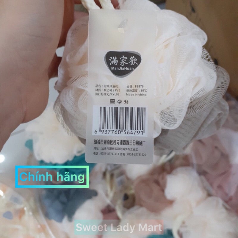 Bông Tắm Tròn Siêu Mềm Túi Lưới Tạo Bọt Loại To Chính Hãng ManJiaHuan