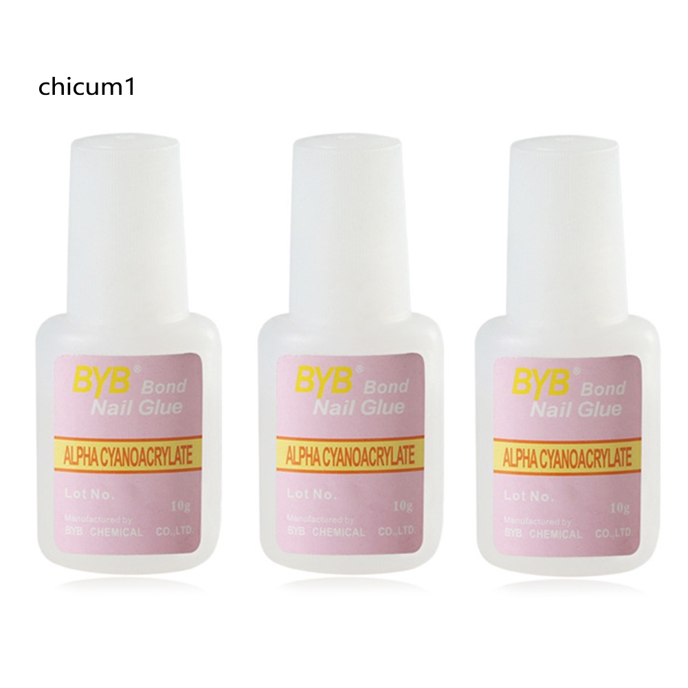 [Hàng mới về] Keo dán móng tay giả trong suốt 10g có đầu cọ tiện dụng