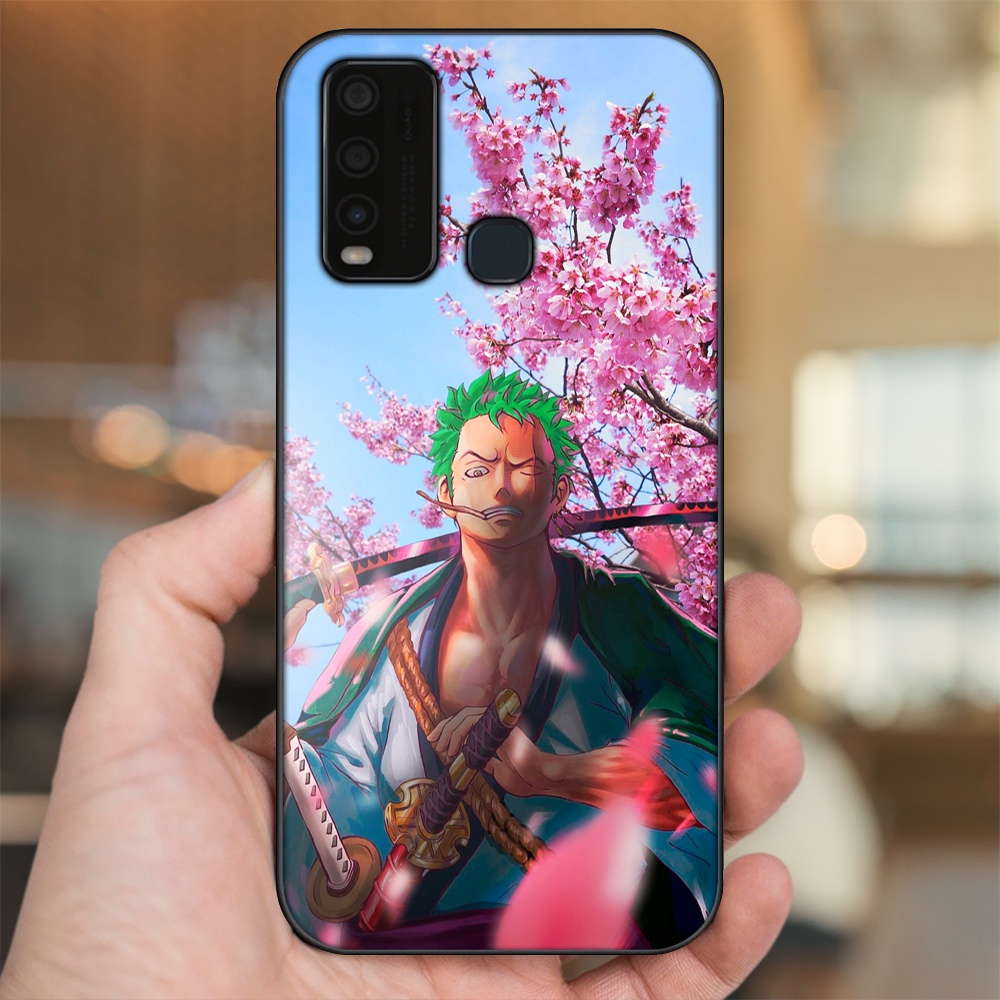 Ốp lưng Vivo Y30, Y50 viền đen in hình Zoro One Piece