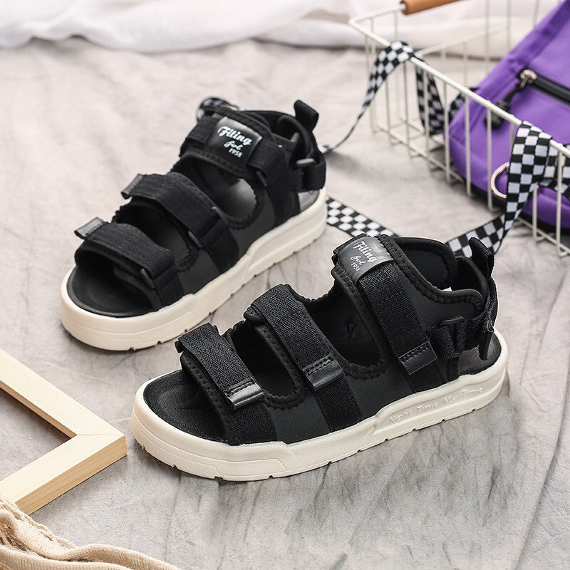 Dép quai hậu sandal quai hậu nữ 3 quai dán có thể tháo rời mẫu hot 2021
